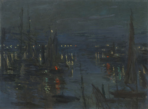 The Port of le Havre, Night Effect Poster | Claude Monet Art Print (1872)