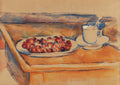 Cup and Dish of Cherries Poster | Paul Cézanne Art Print (1890)