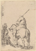 Turbaned Soldier on Horseback Poster | Rembrandt van Rijn Art Print (1632)