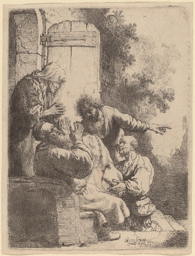 Joseph's Coat Brought to Jacob Poster | Rembrandt van Rijn Art Print (1633)
