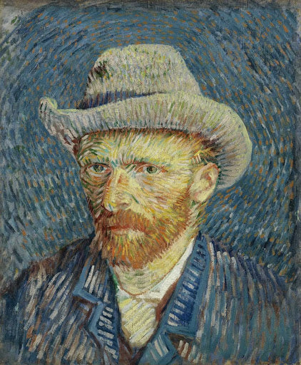 Self-Portrait with Grey Felt Hat Poster | Vincent van Gogh Art Print (1887)