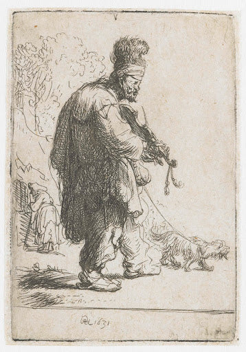 The Blind Fiddler Poster | Rembrandt van Rijn Art Print (1631)