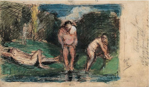 Bathers at Rest Poster | Paul Cézanne Art Print (1875)