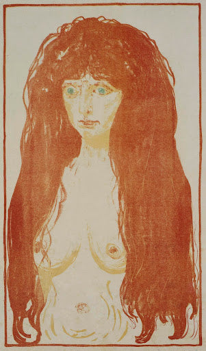 Sin (Nude with Red Hair) Poster | Edvard Munch Art Print (1902)