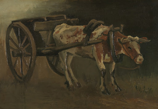 Oxcart Poster | Vincent van Gogh Art Print (1884)