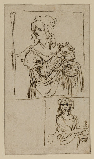 Studies for Saint Mary Magdalene Poster | Leonardo da Vinci Art Print (1480)