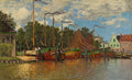Boats at Zaandam Poster | Claude Monet Art Print (1871)