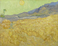 Wheatfield with a Reaper Poster | Vincent van Gogh Art Print (1889)