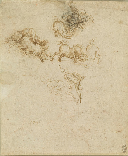 Horses and Soldiers Poster | Leonardo da Vinci Art Print (1503)