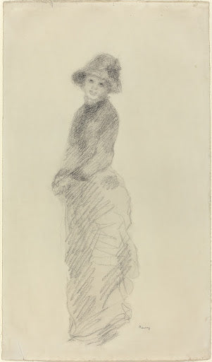 Young Woman Standing Poster | Pierre-Auguste Renoir Art Print (1880)