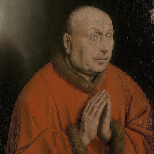 Ghent Altarpiece: Portrait of Joos Vijd Poster | Hubert and Jan van Eyck Art Print (1432)