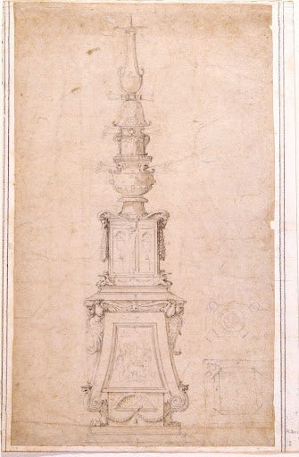 Design for a Candelabrum Poster | Michelangelo Art Print (1530)