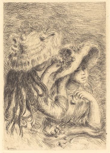 The Hat Pin Poster | Pierre-Auguste Renoir Art Print (1894)