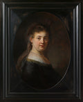 Young Woman in Fantasy Costume Poster | Rembrandt van Rijn Art Print (1633)
