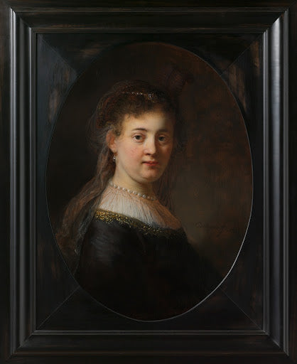 Young Woman in Fantasy Costume Poster | Rembrandt van Rijn Art Print (1633)