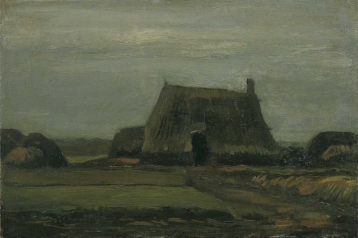 Farm with Stacks of Peat Poster | Vincent van Gogh Art Print (1883)