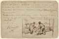 Postcard with Two Peasants Digging Poster | Vincent van Gogh Art Print (1885)