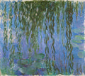 Water Lilies and Willow Tree Branches Poster | Claude Monet Art Print (1916)