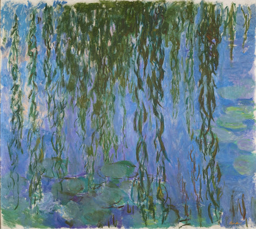 Water Lilies and Willow Tree Branches Poster | Claude Monet Art Print (1916)