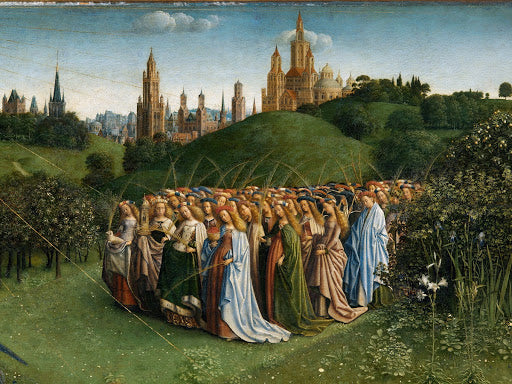 Ghent Altarpiece: The Virgin Martyrs Poster | Hubert and Jan van Eyck Art Print (1432)