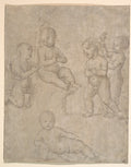 Five Nude Infants Poster | Raphael Art Print (1500)