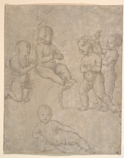 Five Nude Infants Poster | Raphael Art Print (1500)