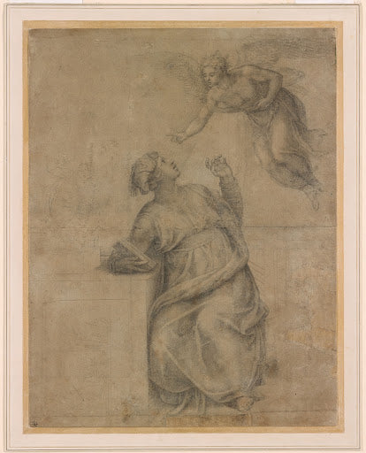 Annunciation to the Virgin Poster | Michelangelo Art Print (1547)