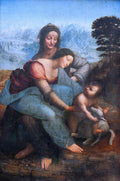 The Virgin and Child with Saint Anne Poster | Leonardo da Vinci Art Print (1503)