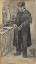 Man Polishing a Boot Poster | Vincent van Gogh Art Print (1882)
