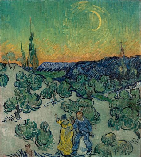 A Walk at Twilight Poster | Vincent van Gogh Art Print
