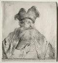 Old Man with a Divided Fur Cap Poster | Rembrandt van Rijn Art Print (1640)