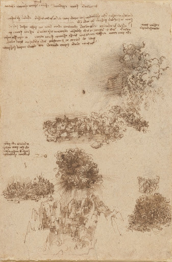 Apocalyptic Scenes, with Notes Poster | Leonardo da Vinci Art Print (1517)