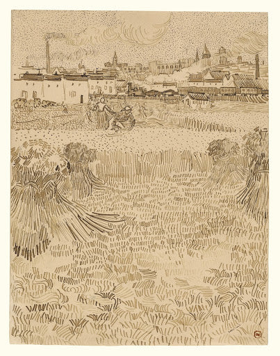 Arles: View from the Wheatfields Poster | Vincent van Gogh Art Print (1888)