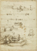 Designs for Gun-barrels and Mortars Poster | Leonardo da Vinci Art Print (1485)