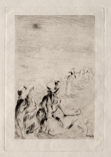 On the Beach at Berneval Poster | Pierre-Auguste Renoir Art Print (1892)