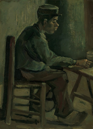 Man at Table Poster | Vincent van Gogh Art Print (1885)