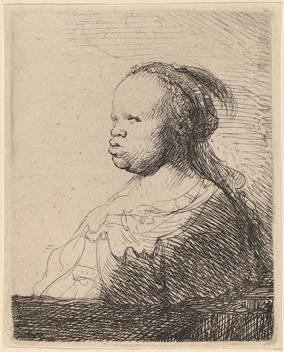 Bust of an African Woman Poster | Rembrandt van Rijn Art Print (1630)
