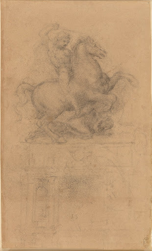 A Design for an Equestrian Monument II Poster | Leonardo da Vinci Art Print (1518)