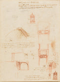 Studies of Ribs and the Diaphragm Poster | Leonardo da Vinci Art Print (1512)