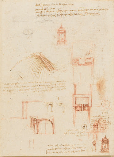 Studies of Ribs and the Diaphragm Poster | Leonardo da Vinci Art Print (1512)
