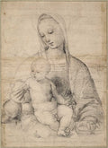 Study for the Madonna of the Pomegranate Poster | Raphael Art Print (1504)