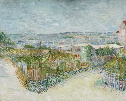 Montmartre: Behind the Moulin de la Galette Poster | Vincent van Gogh Art Print (1887)