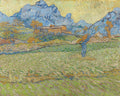 Wheat Fields in a Mountainous Landscape Poster | Vincent van Gogh Art Print (1889)