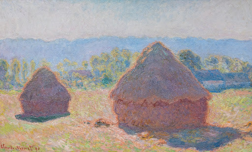 Grainstacks in Bright Sunlight Poster | Claude Monet Art Print (1890)