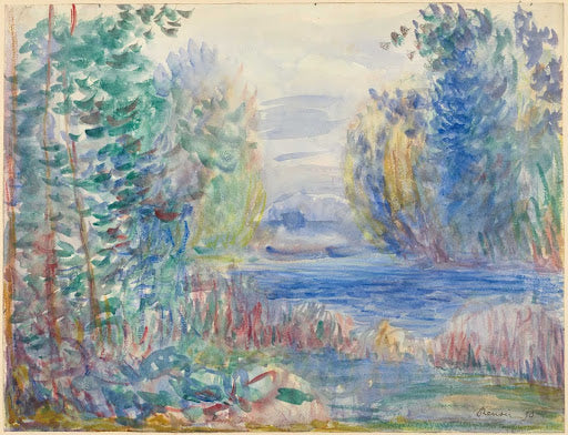 River Landscape Poster | Pierre-Auguste Renoir Art Print (1890)