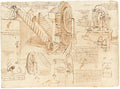 Perpetual Motion Pump Poster | Leonardo da Vinci Art Print (1480)