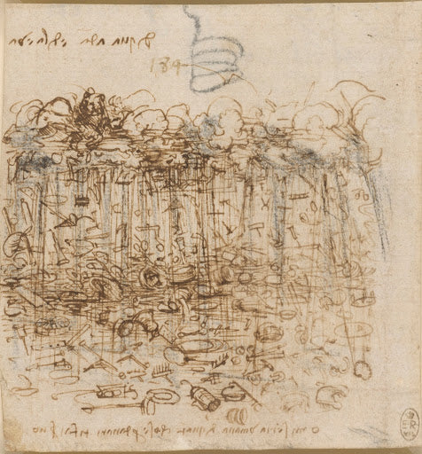 A Cloudburst of Material Possessions Poster | Leonardo da Vinci Art Print (1506)