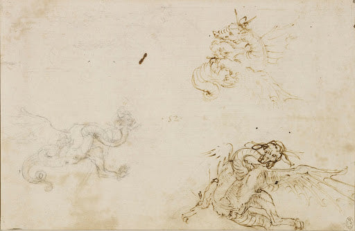 Studies of Dragons Poster | Leonardo da Vinci Art Print (1478)