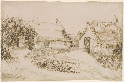 Two Cottages at Saintes-Maries-de-la-Mer Poster | Vincent van Gogh Art Print (1888)