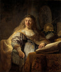 Minerva in Her Study Poster | Rembrandt van Rijn Art Print (1635)